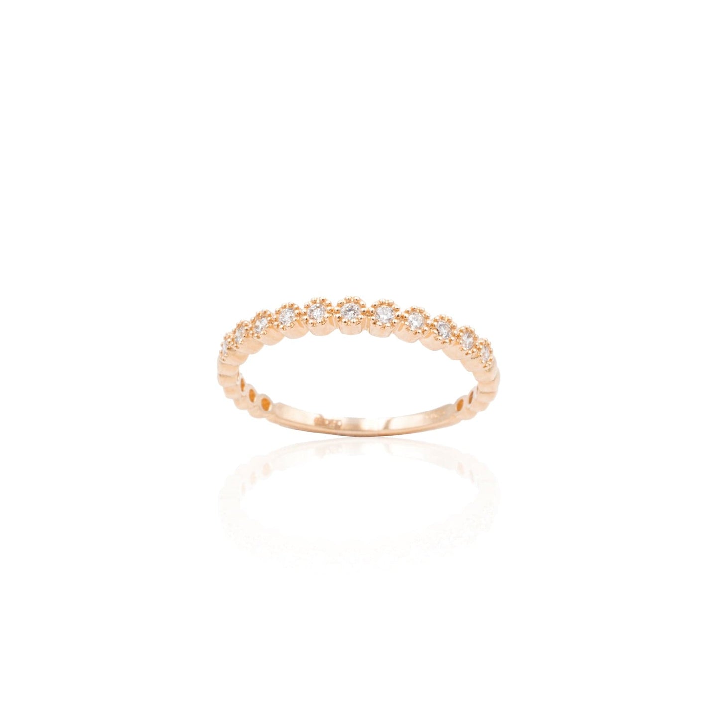 Bollicine Ring in 18 Kt Rose Gold and Diamonds Crivelli 370-XR3334