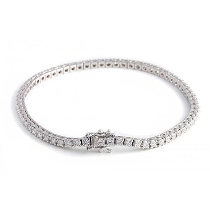 Tennis Bracelet in 18 Kt White Gold and Diamonds Crivelli 318-2194-230-72D