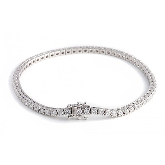 Bracciale Tennis Oro Bianco 18 Kt E Diamanti Crivelli 318-2194-230-72D