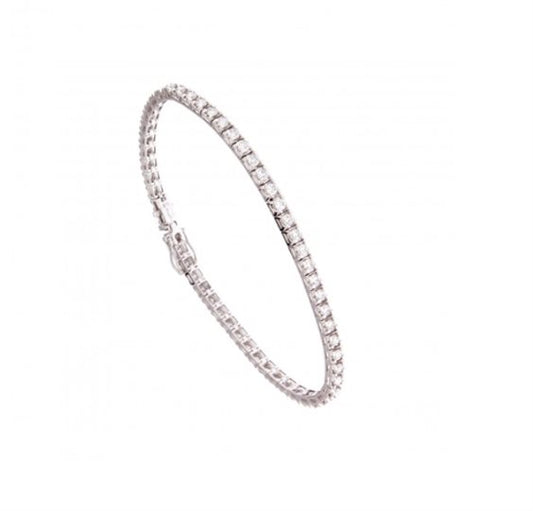 Tennis Bracelet in White Gold and Diamonds 18 KT Crivelli 329-L1051-H