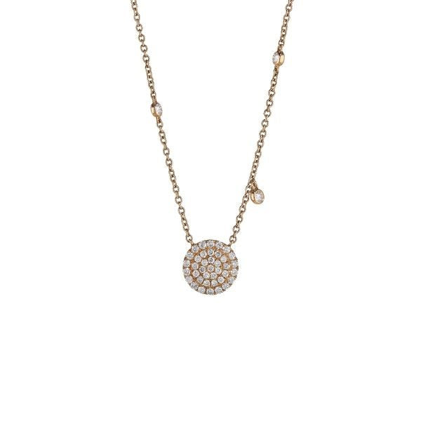 Pavé Necklace Diamonds 18 Kt Rose Gold Crivelli 370-XN3082