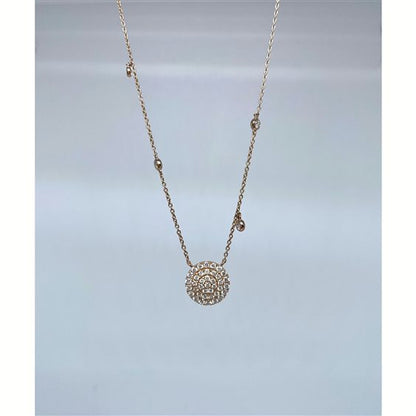 Pavé Necklace Diamonds 18 Kt Rose Gold Crivelli 370-XN3082