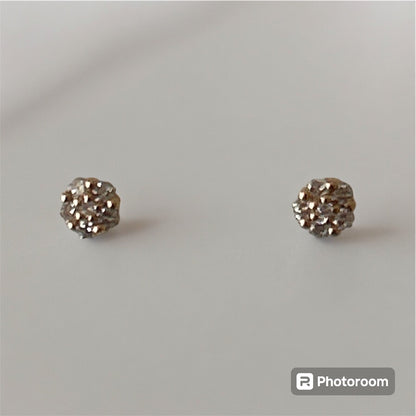 Pavé Flower Earrings in 18 Kt Rose Gold and Diamonds Crivelli 370-XE3029