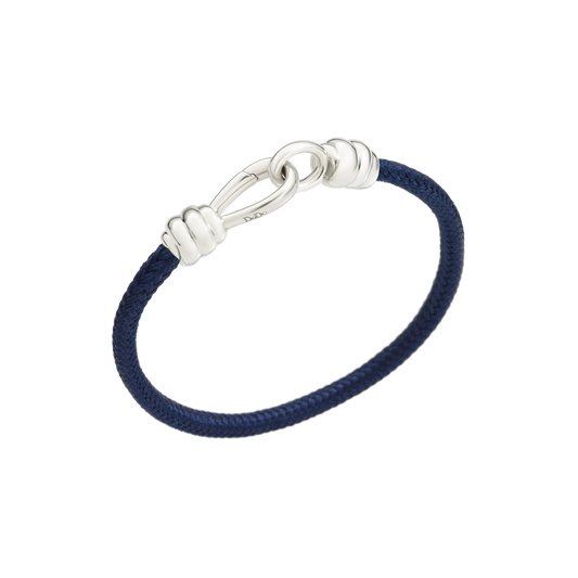 Bracciale Nodo Cordino Argento Blu Navy DBC2001KNOT0CBLAG