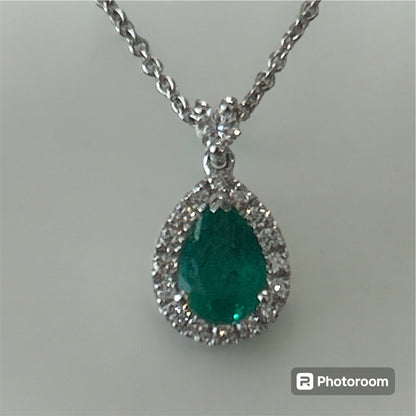 Emerald, White Gold and Diamonds Necklace Crivelli 372-3573-C-BIS