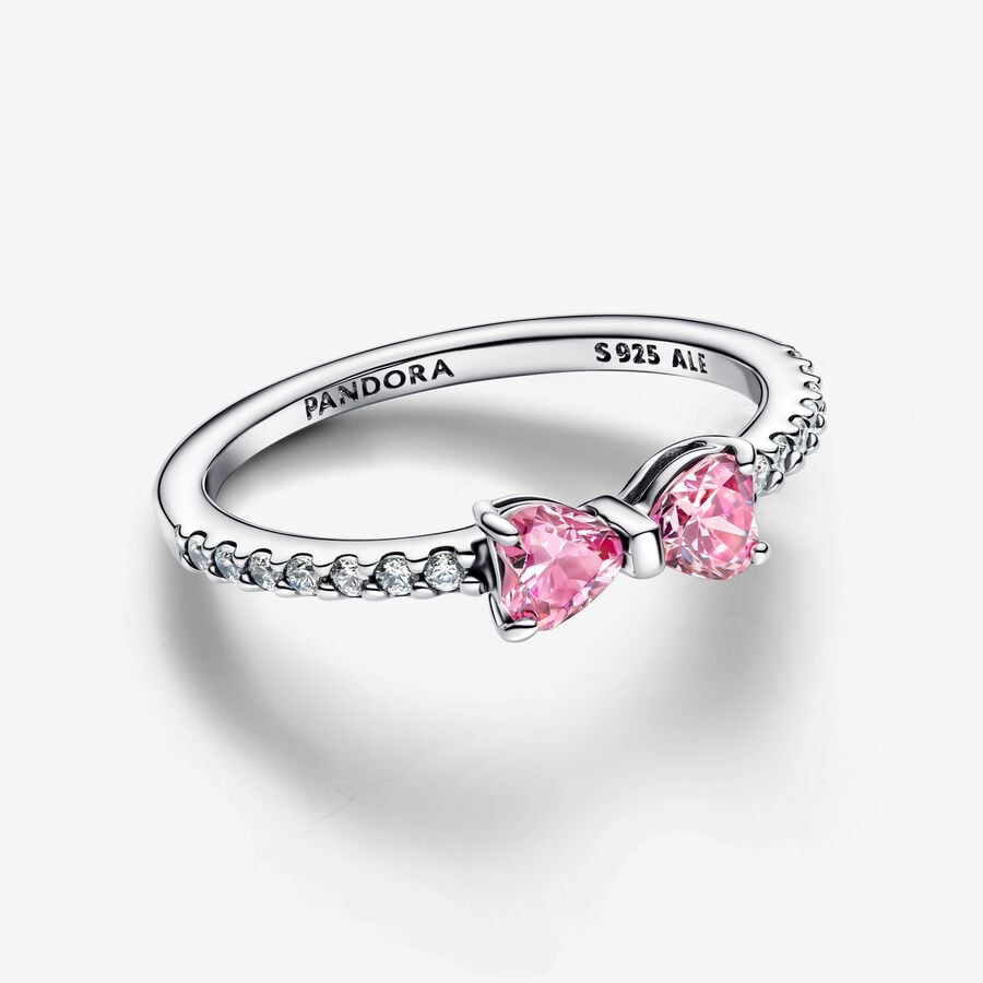 Anello Fiocco Luminoso Rosa Pandora 193510C01