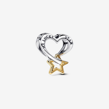 Charm Openwork Cuore e Stella "My Lucky Star" Pandora 763513C00