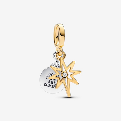 Charm Pendente Stella Polare da incidere con diamante creato in laboratorio Pandora 763588C01