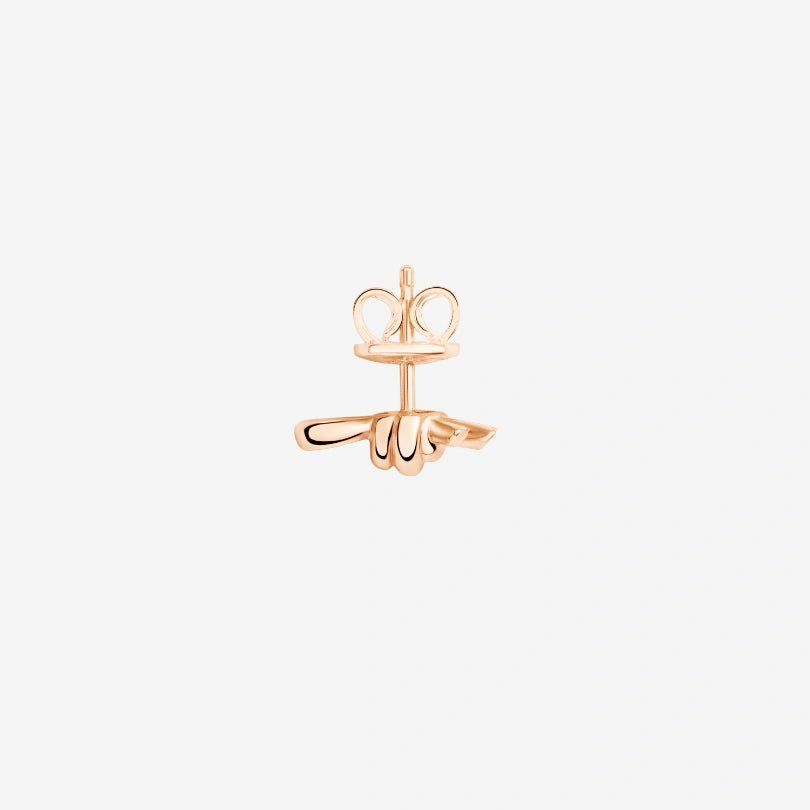 9 Kt Rose Gold Knot Stud Earring DHC3008_KNOTS_0009R 