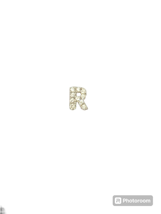 Letter R Earring in White Gold and Diamonds Crivelli 370-XF0095