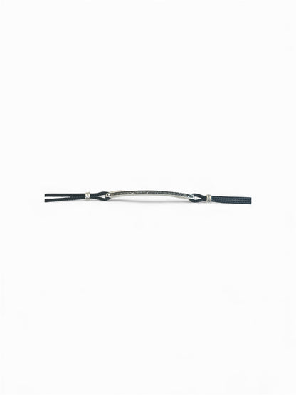 Bracciale Cordino Tennis Oro Bianco 18 Kt E Diamanti Neri Crivelli 307-VB8838