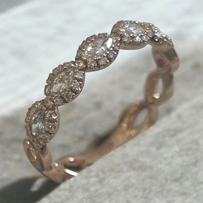 Anello Fantasia Oro Rosa 18kt E Diamanti Crivelli 370-XR9785