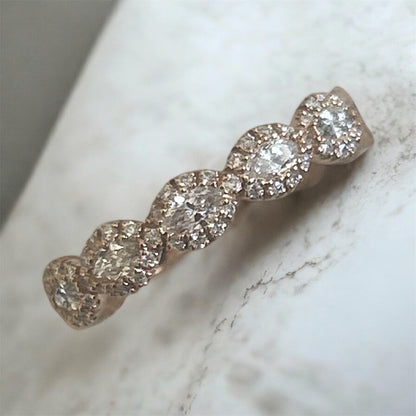 Anello Fantasia Oro Rosa 18kt E Diamanti Crivelli 370-XR9785