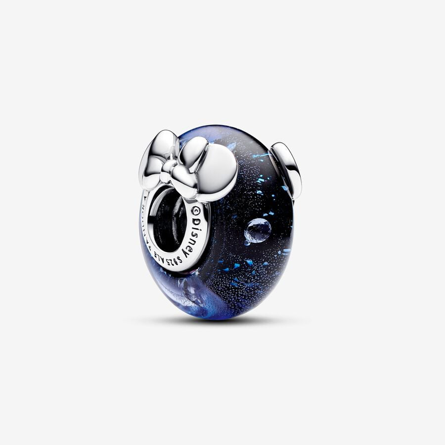 Disney, Mickey and Minnie, Blue Murano Glass Pandora 792958C01