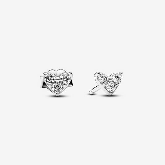 Hearts Earrings with Three Stones Pandora 293003C01