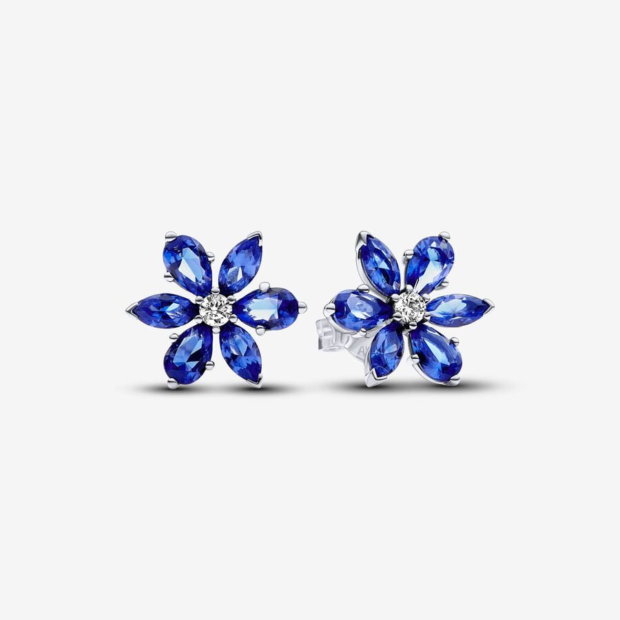 Pandora Blue Flower Herbarium Earrings 292407C01