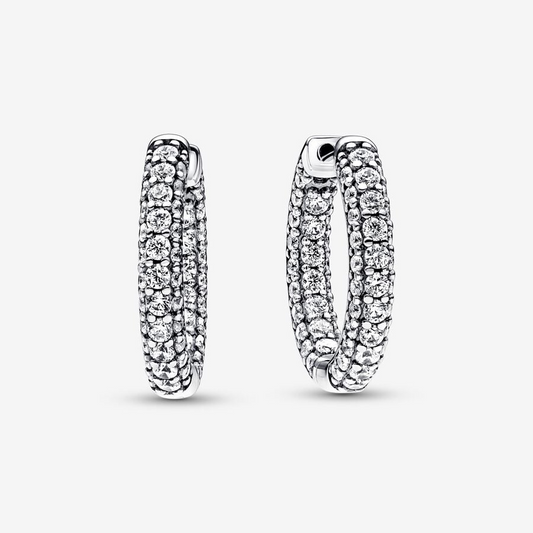 Pandora Single Band Pavè Hoop Earrings 292624C01