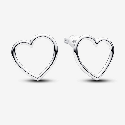 Pandora Hand Drawn Hearts Earrings 293077C00