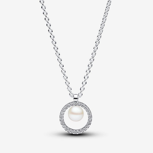 Collana con Perla d’Acqua Dolce Coltivata e Pavè Pandora 393165C01-45