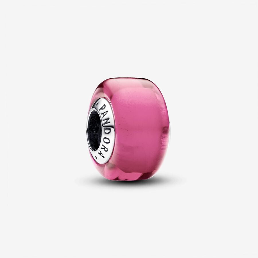 Charm Mini Vetro di Murano Rosa Pandora 793107C00