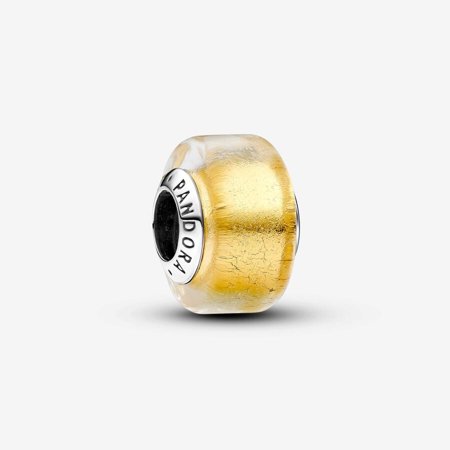 Charm Mini Vetro di Murano Foglia d’Oro Pandora 793353C00