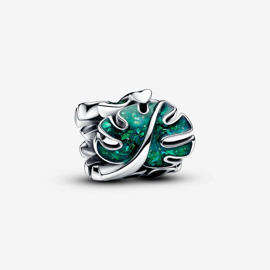 Glitter Monstera Leaf Charm Pandora 793332C01