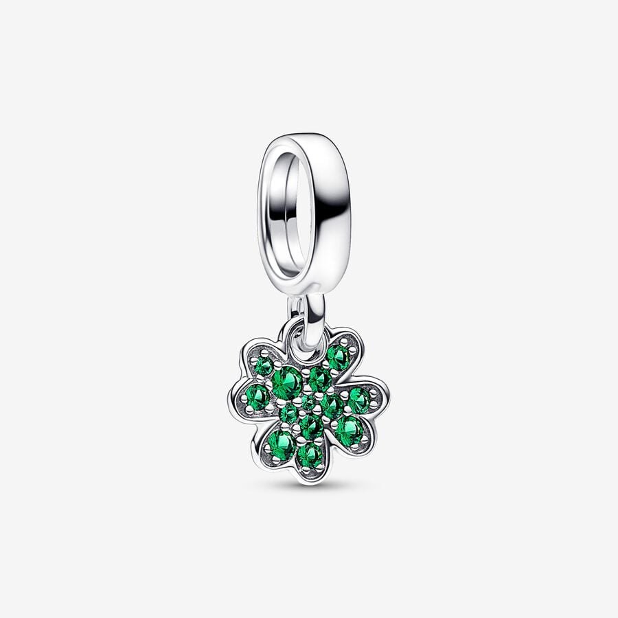 Small Green Four Leaf Clover Pendant Charm Pandora 792751C01