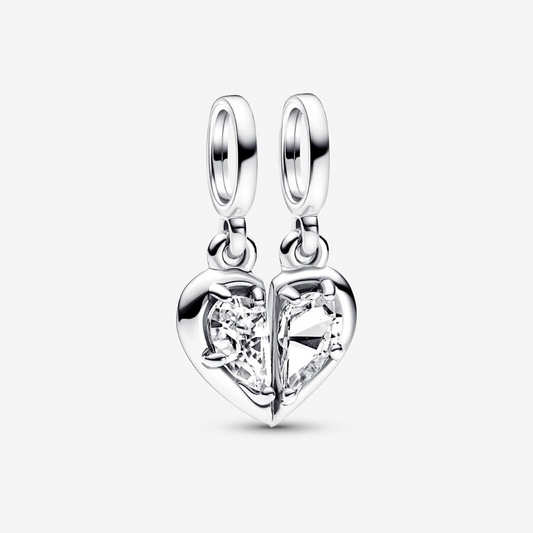 Divisible Mother and Daughter Heart Pendant Charm Pandora 792643C01