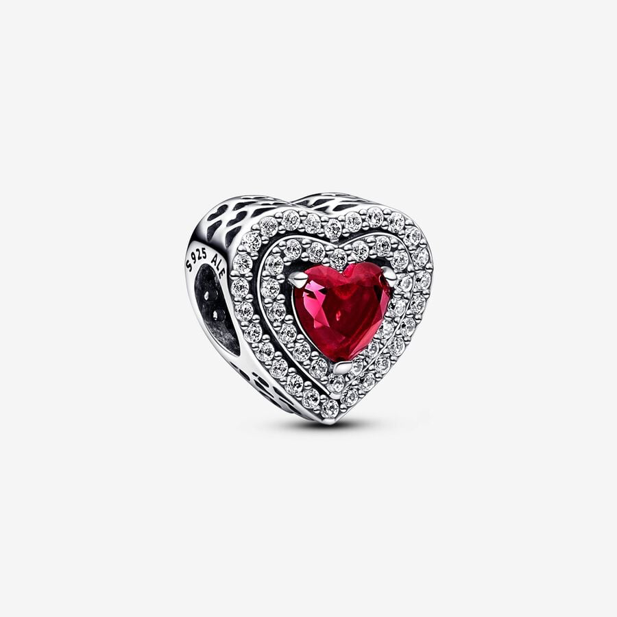 Charm Cuore Rosso e Pavè Pandora 799218C02