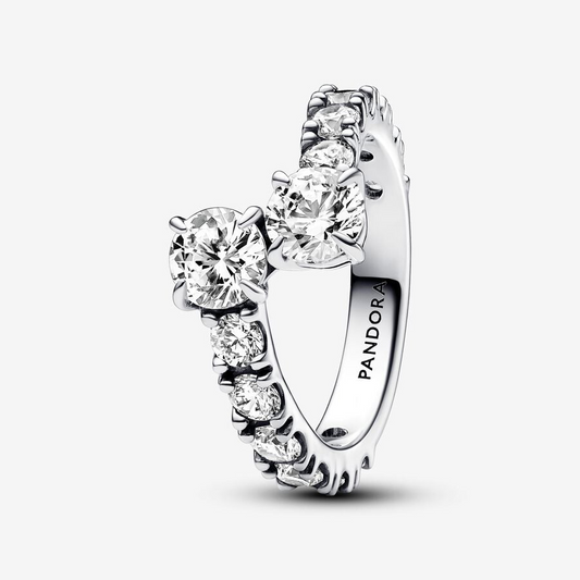 Pandora Braided Sparkling Band Ring 193149C01