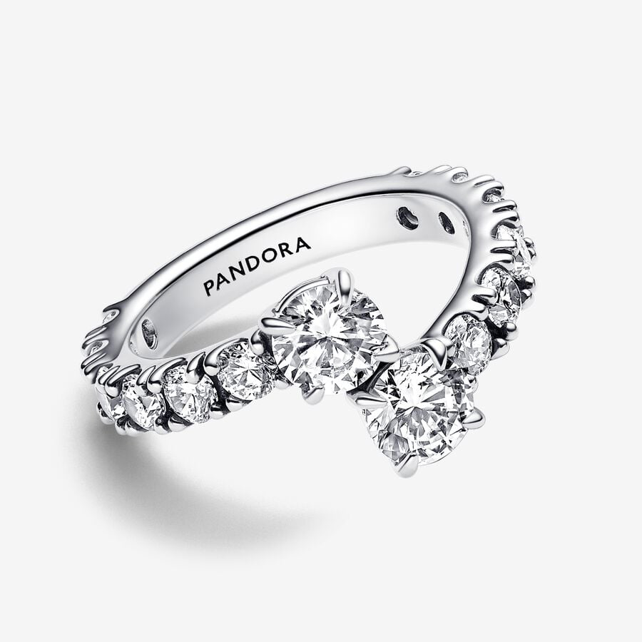 Pandora Braided Sparkling Band Ring 193149C01