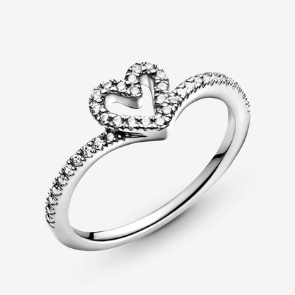 Pandora Sparkling Wish Heart Ring 199302C01