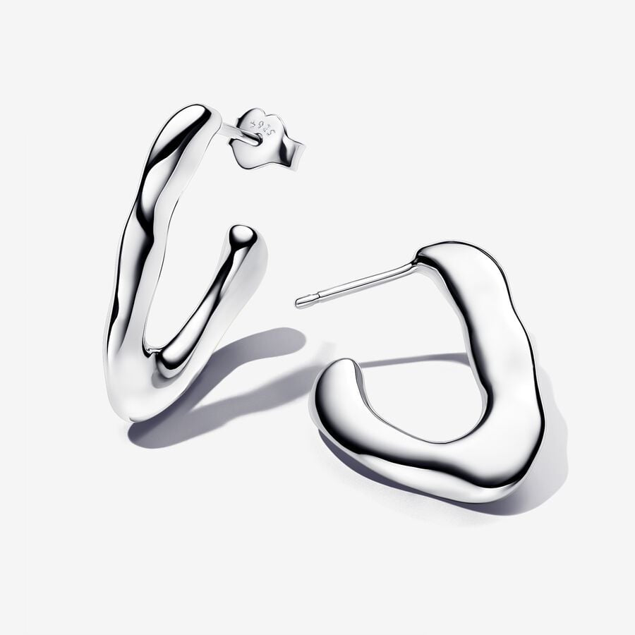 Pandora Sinuous Line Open V-Hoop Earrings 293290C00