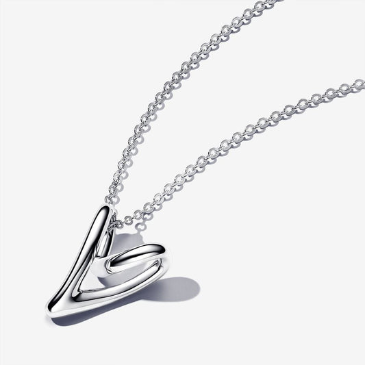 Pandora Sinuous Line Heart Necklace 393272C00-70