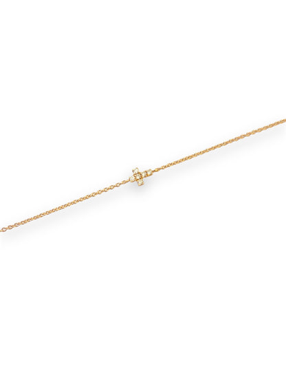 Cross Bracelet in 18 Kt Rose Gold and Diamonds Crivelli 370-XB2383