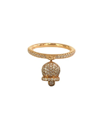 Campanella Ring in 18 Kt Rose Gold and Diamonds Crivelli 289-VR9851