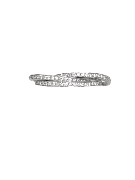 Tre Riviere A Giro White Gold Ring with Crivelli Diamonds 262-3569