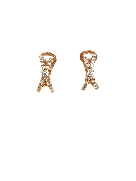 Crivelli Rose Gold Diamond Earrings 234-4702