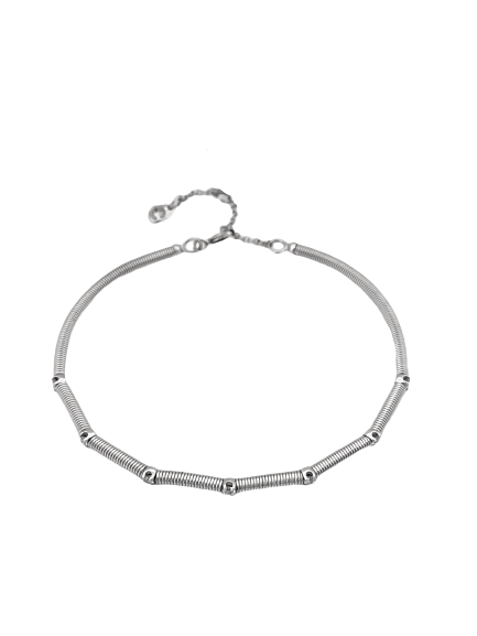 Semi-rigid Spiral Bracelet in White Gold with Crivelli Diamonds 386-162