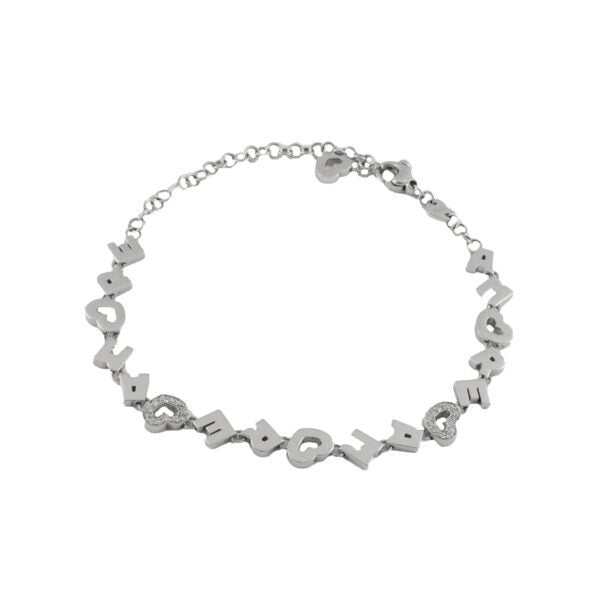 White Gold Love Bracelet with Diamonds Pasquale Bruni 12174b