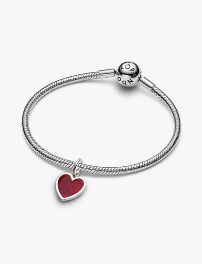 Charm Pendente Cuore Rosso da incidere Pandora 735088C03