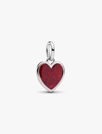 Charm Pendente Cuore Rosso da incidere Pandora 735088C03
