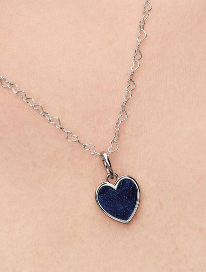 Charm Pendente Cuore Blu da incidere Pandora 735088C01