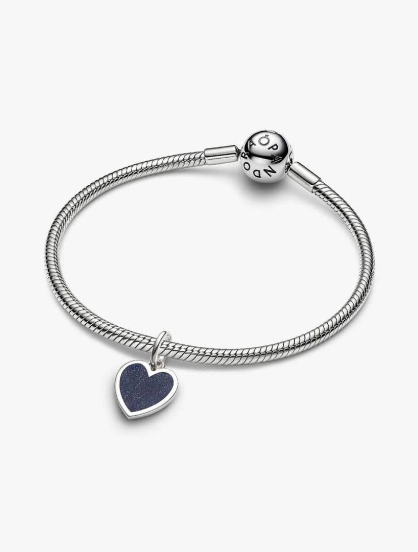 Charm Pendente Cuore Blu da incidere Pandora 735088C01