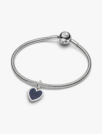 Charm Pendente Cuore Blu da incidere Pandora 735088C01