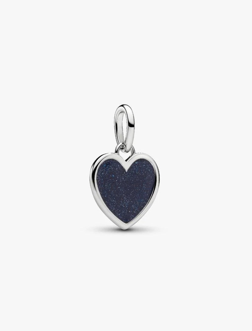 Charm Pendente Cuore Blu da incidere Pandora 735088C01