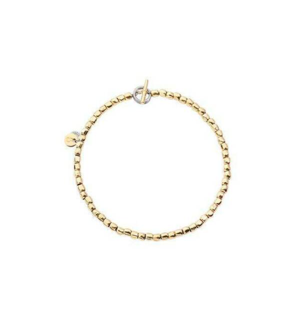 Mini Granelli Bracelet in 18 Kt Yellow Gold and Steel Dodo DBC0002_GRANX_GOGMX