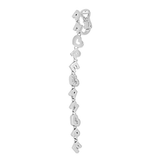 Single Love Earring White Gold Diamonds Pasquale Bruni 12160b